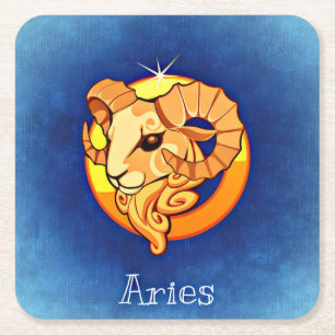 aries zodiac coasters