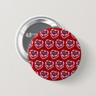 Aries Zodiac Coquette Heart Birthday Cake 2 Inch Round Button
