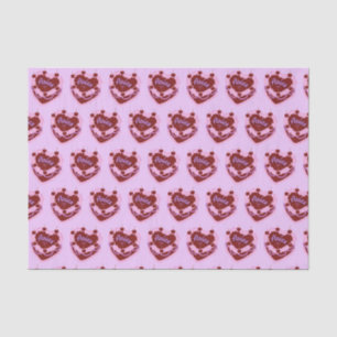 Aries Zodiac Coquette Heart Birthday Cake Tissue Paper
