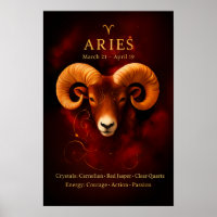 Aries Zodiac Crystal Poster Paper (Semi-Gloss)