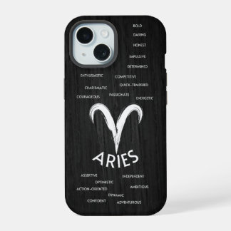 Aries Zodiac Horoscope Traits Guys iPhone 15 Case