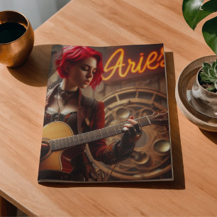 Aries Zodiac Musician Guitar Decoupage Tissue Paper