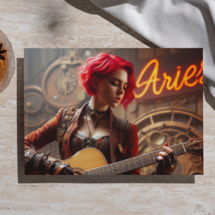 Aries Zodiac Musician Guitar Decoupage Tissue Paper