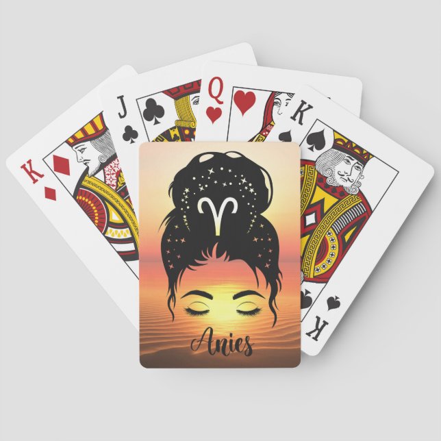 Aries zodiac playing cards (Back)