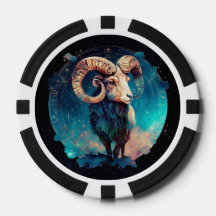 Aries Zodiac Poker Chips – Astrology Symbol Gaming