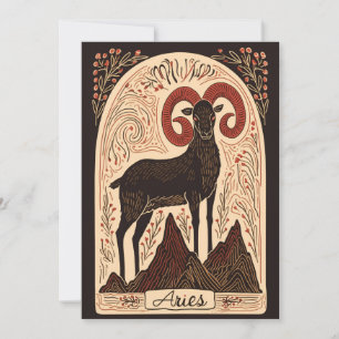 Aries Zodiac Postcard *Celestial Zodiac Collection