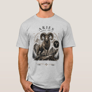 Aries Zodiac Ram Graphic T-Shirt
