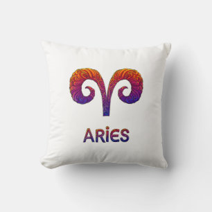 Aries Zodiac Sign / Aries Zodiac Throw Pillow