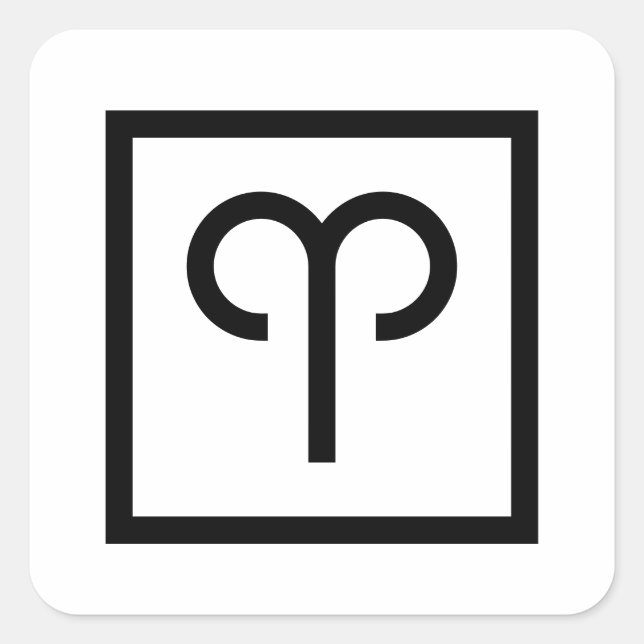 Aries Zodiac sign astrology stickers (Front)