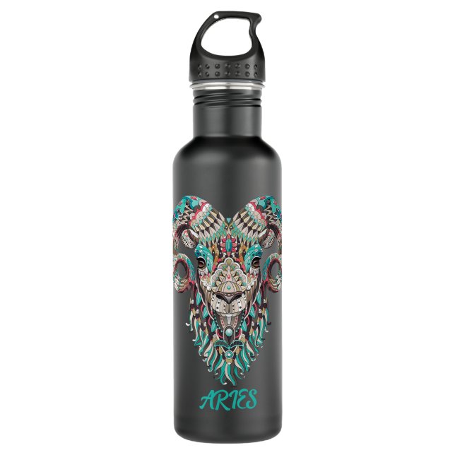 Aries Zodiac Sign Astrology T March April Birthday 710 Ml Water Bottle (Front)