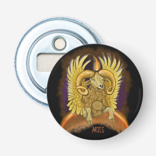 Aries Zodiac Sign Bottle Opener
