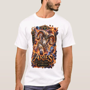 Aries Zodiac Sign Celestial Ram Astrology T-Shirt