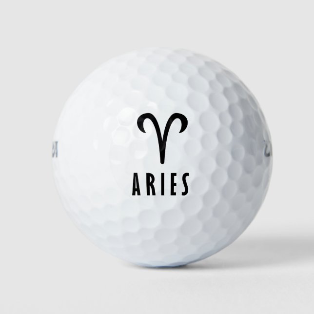 Aries zodiac sign golf balls (Front)