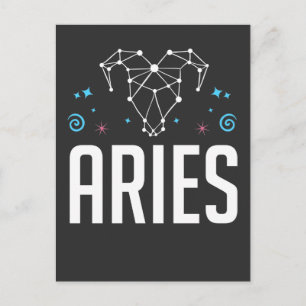 Aries Zodiac Sign Horoscope Constellation Postcard