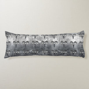Aries Zodiac Sign in Grunge Distressed Style Body Pillow