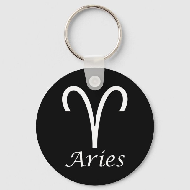 ‘Aries’ Zodiac Sign Keychain (Front)