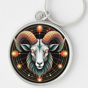 Aries Zodiac Sign Keychain