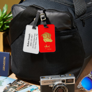 Aries Zodiac Sign Luggage Tag