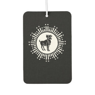 Aries Zodiac Sign Ram Cosmic Starburst Design Air Freshener