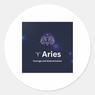 Aries Zodiac Sign Sticker 