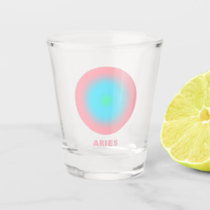 Aries Zodiac Sign Stylish Gradient   Shot Glass