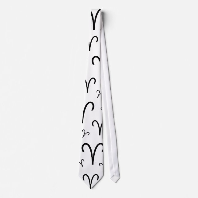 ‘Aries’ Zodiac Sign Tie (Front)