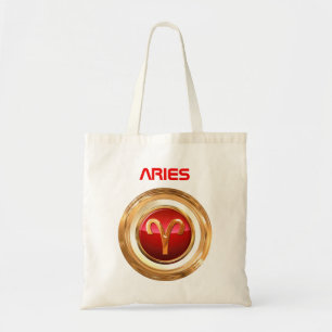 Aries Zodiac Sign Tote Bag