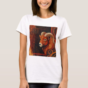 Aries Zodiac Sign with Dynamic Design T-Shirt