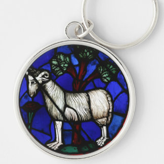 Aries Zodiac Stained Glass Notre-Dame de Paris Key Keychain