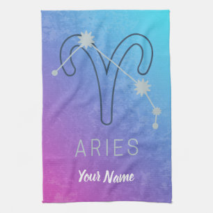 Aries Zodiac Star Sign Horoscope Constellation Kitchen Towel