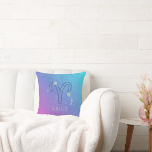 Aries Zodiac Star Sign Horoscope Constellation Throw Pillow