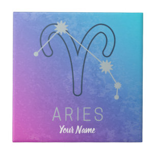 Aries Zodiac Star Sign Horoscope Constellation Tile