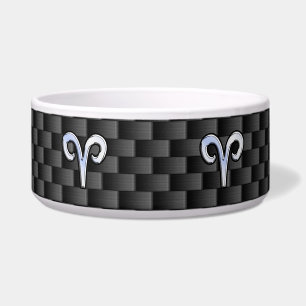 Aries Zodiac Symbol Black Carbon Fibre Decor