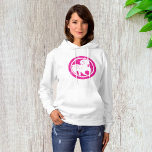Aries Zodiac Symbol Grunge Pink Ram Astrology Hoodie