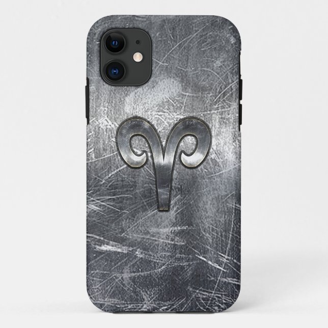 Aries Zodiac Symbol in Grunge Distressed Style Case-Mate iPhone Case (Back)