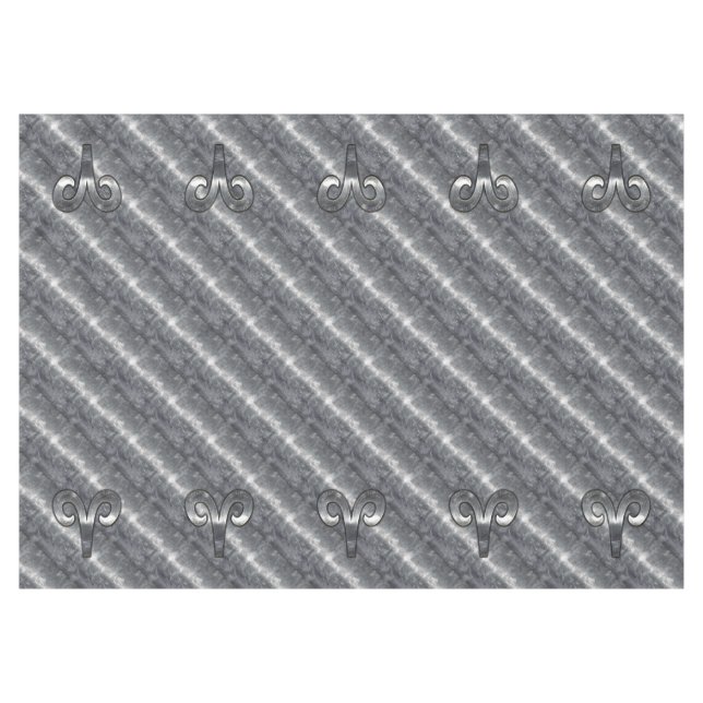 Aries Zodiac Symbol in Grunge Distressed Style Tablecloth (Front (Horizontal))