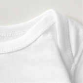 Aries Zodiac Symbol Industrial Style Baby Bodysuit (Detail - Neck (in White))