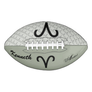 Aries Zodiac Symbol Standard by Kenneth Yoncich Football