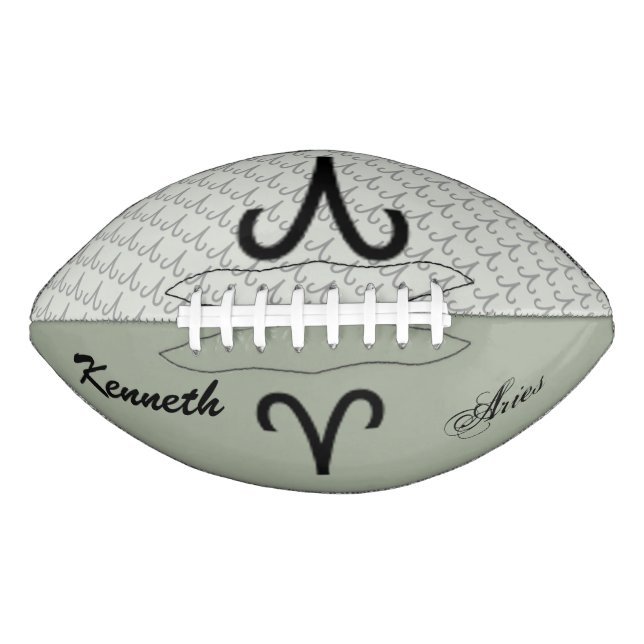 Aries Zodiac Symbol Standard by Kenneth Yoncich Football (Front)