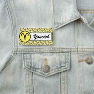 Aries Zodiac Symbol Standard by Kenneth Yoncich Name Tag
