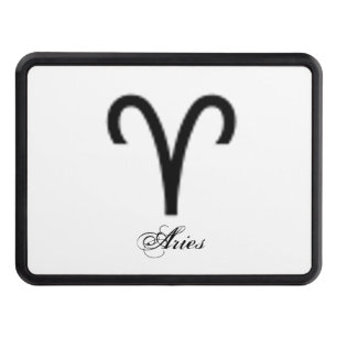 Aries Zodiac Symbol Standard by Kenneth Yoncich Trailer Hitch Cover