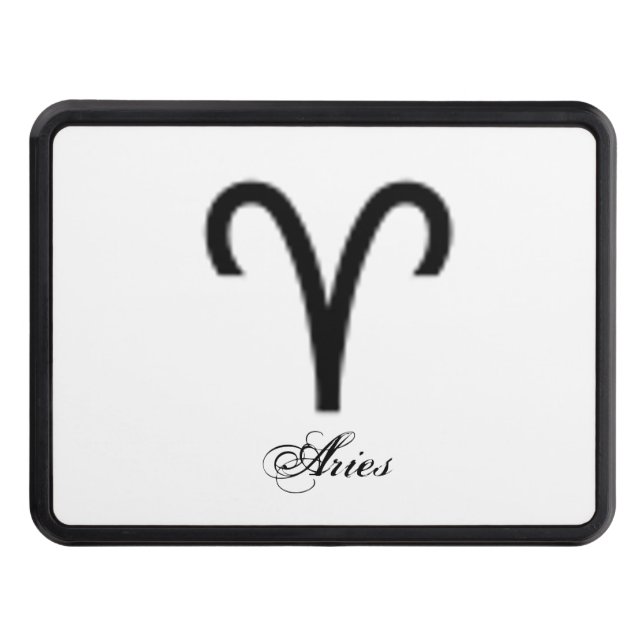 Aries Zodiac Symbol Standard by Kenneth Yoncich Trailer Hitch Cover (Front)