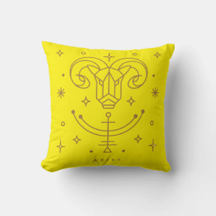 Aries Zodiac Throw Pillow