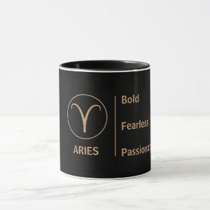 Aries Zodiac Traits Bold Fearless Passionate Mug