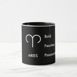 Aries Zodiac Traits Bold Fearless Passionate Mug
