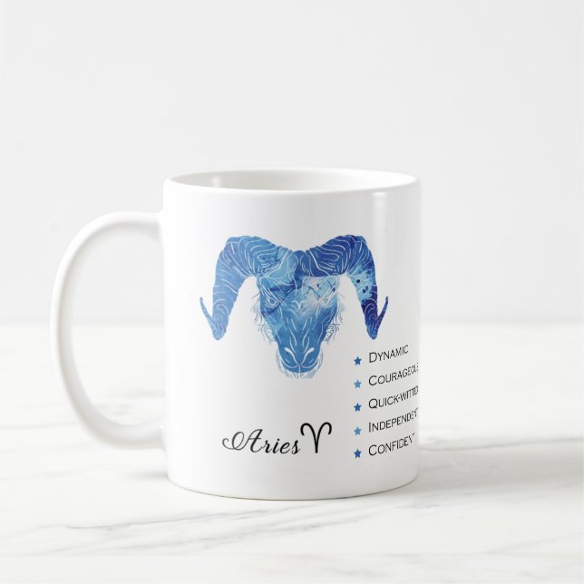 Aries Zodiac Traits Mug (Left)