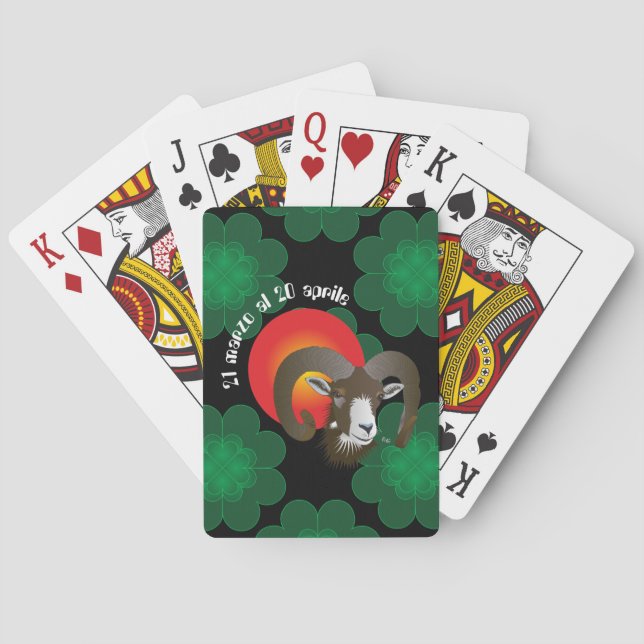 Ariete 21 marzo al 20 aprile Giochi di carte Playing Cards (Back)