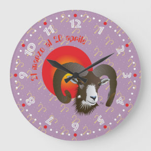 Ariete 21 marzo al 20 aprile Orologio Large Clock