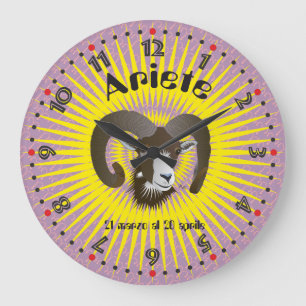 Ariete 21 marzo al 20 aprile Orologio Large Clock