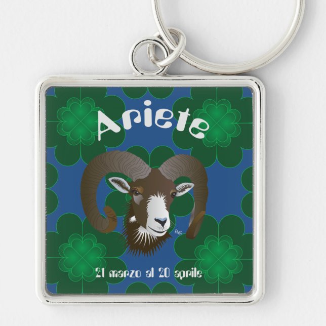 Ariete 21 marzo al 20 aprile Portachiavi Keychain (Front)